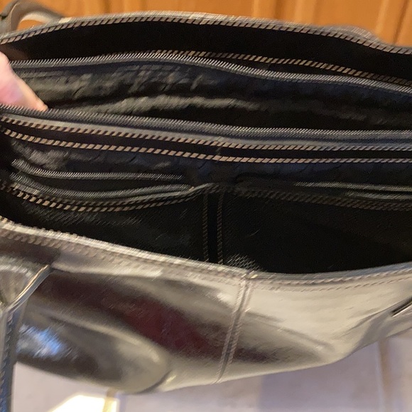 Fossil Vintage Black Patent Leather Tote Bag - Picture 5 of 5